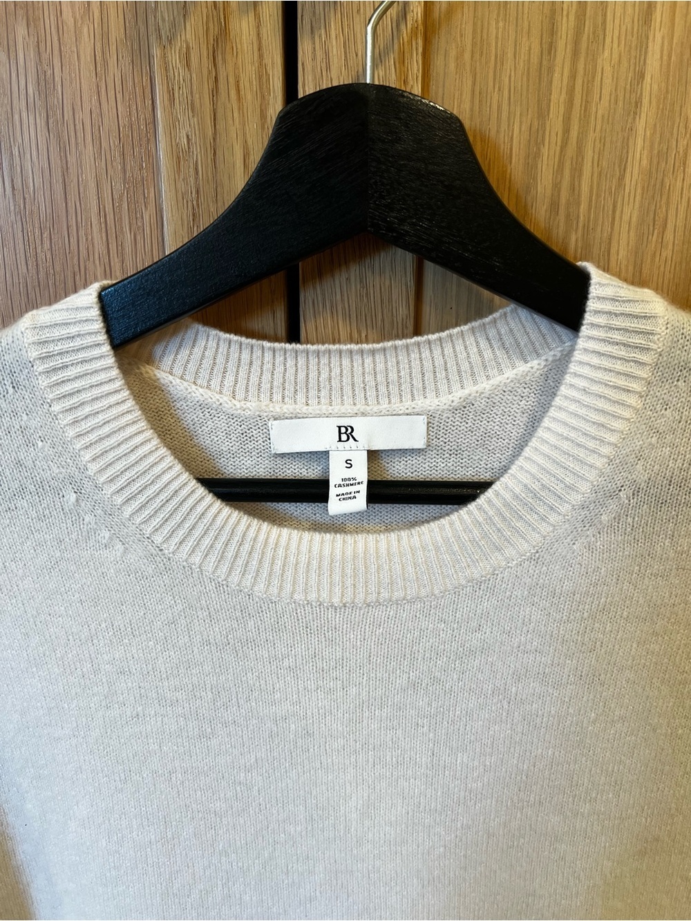 Banana Republic Cashmere Crewneck Short Sleeve Sweater Ivory Small Spring - Picture 2 of 5